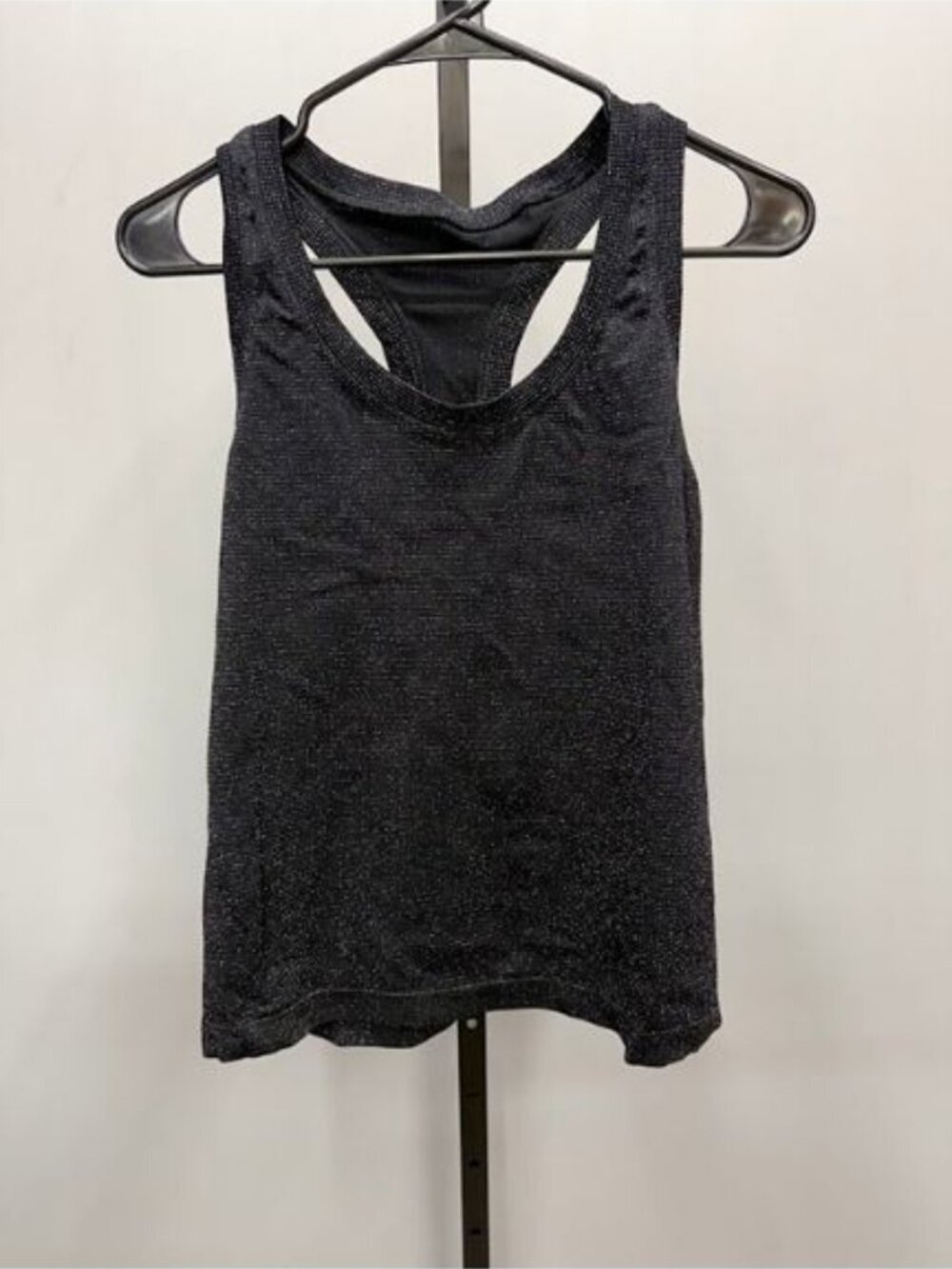 Athleta Black Shimmer Racerback Tank Top